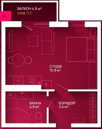 ЖК Family Plaza 2 — 38 м²