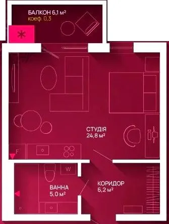 ЖК Family Plaza 2 — 38 м²