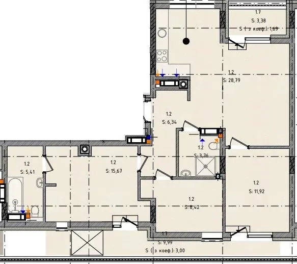 ЖК Львівський — 85 м²