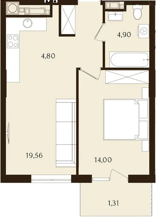 ЖК INFINITY PARK — 44.6 м²