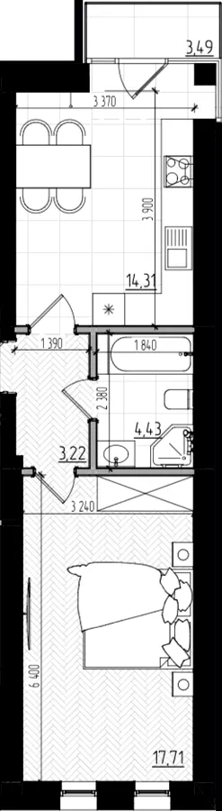 Клубний будинок Безпечний дім — 39.7 м²