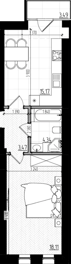 Клубний будинок Безпечний дім — 41.6 м²