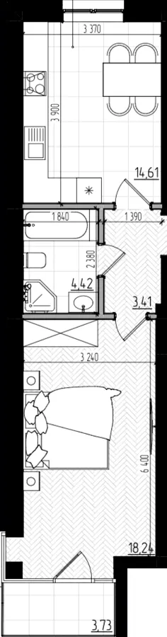 Клубний будинок Безпечний дім — 40.7 м²