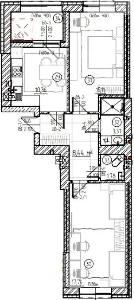 2-кімнатна квартира, 61 м², Рівне — фото 1