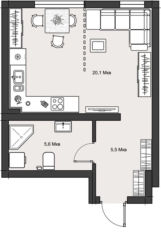 ЖК MISTO — 31.2 м²
