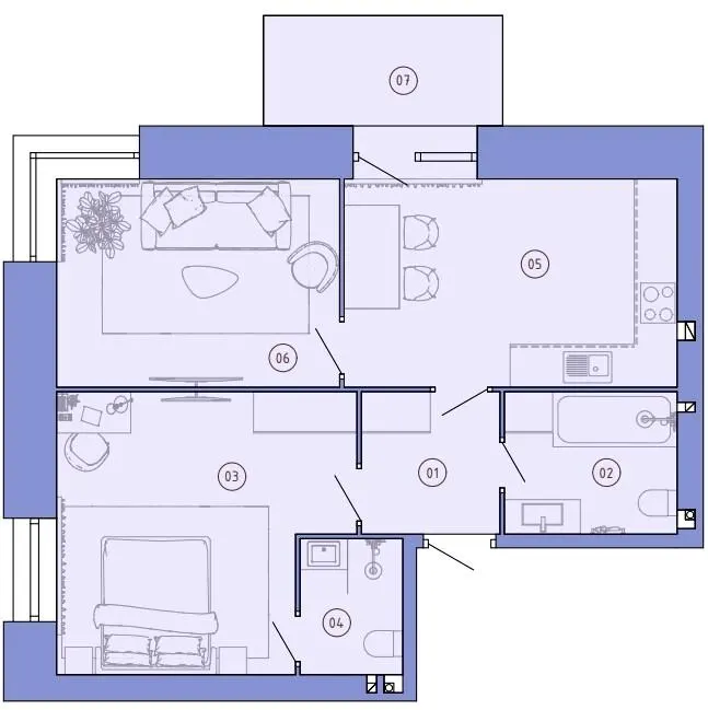 ЖК Гордість — 57 м²