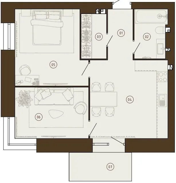 ЖК Гордість — 60.6 м²
