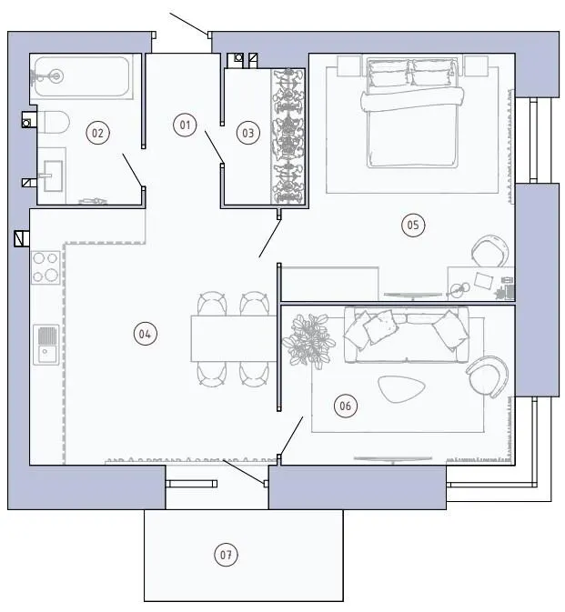 ЖК Гордість — 60.7 м²