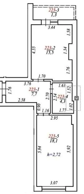 ЖК Q-4 "Quoroom Avenue" — 46.9 м²