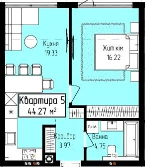 ЖК Fly Town — 44.3 м²