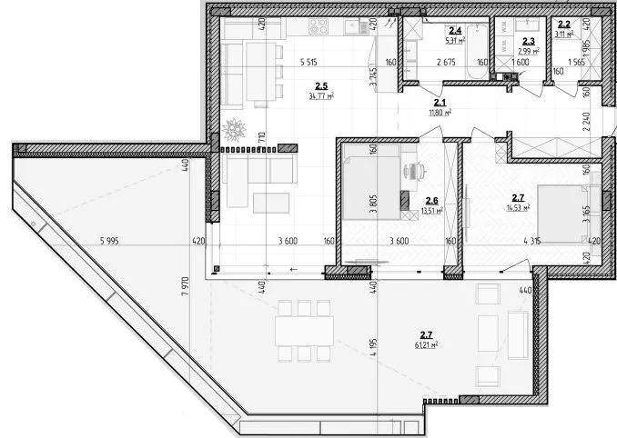 Клубний будинок Botanic Club House — 104.4 м²