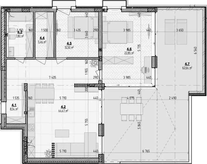 Клубний будинок Botanic Club House — 120.4 м²