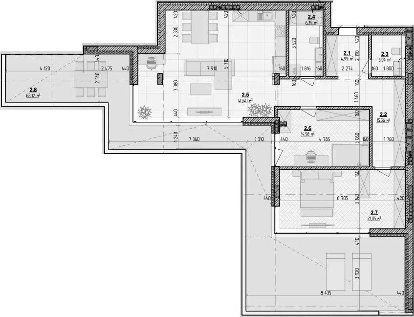 Клубний будинок Botanic Club House — 127.4 м²