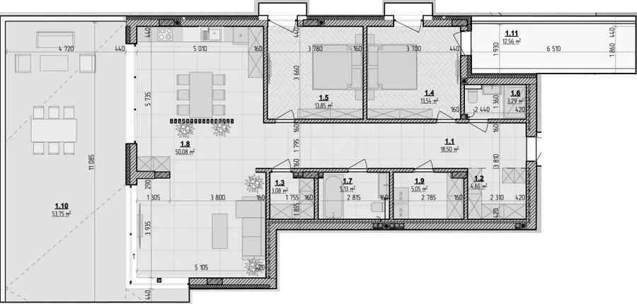 Клубний будинок Botanic Club House — 137.1 м²