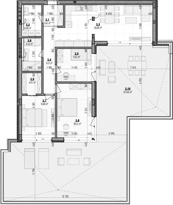 Клубний будинок Botanic Club House — 144.4 м²