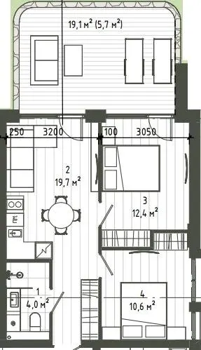 Vdoma Living — 52.5 м²