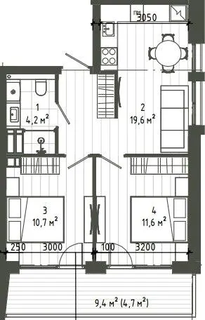 Vdoma Living — 50.8 м²