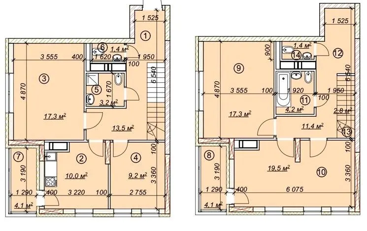ЖК 4 сезони — 119.4 м²