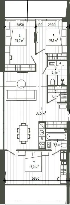 Vdoma Living — 87.8 м²