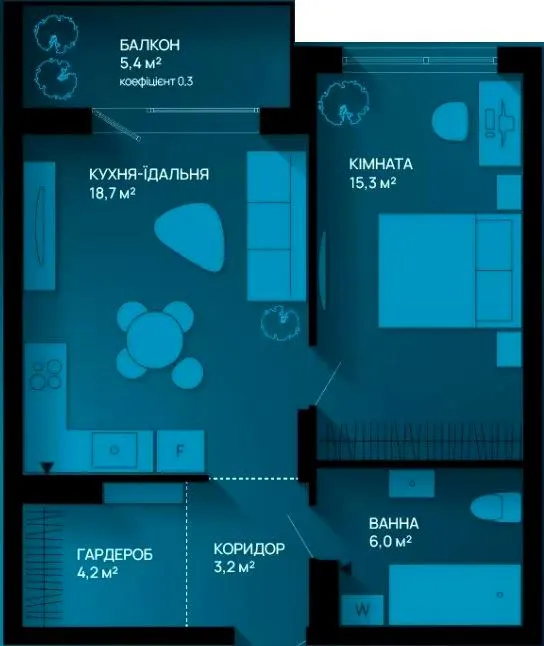 ЖК Comfort Park 2 — 49 м²