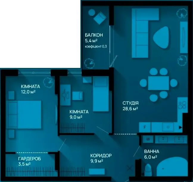 ЖК Comfort Park 2 — 71 м²