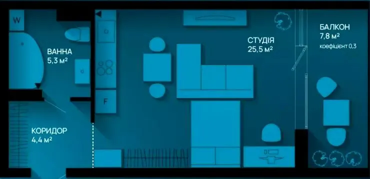 ЖК Comfort Park 2 — 37 м²