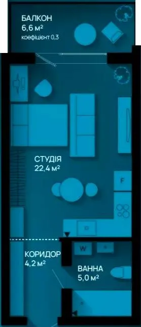ЖК Comfort Park 2 — 34 м²