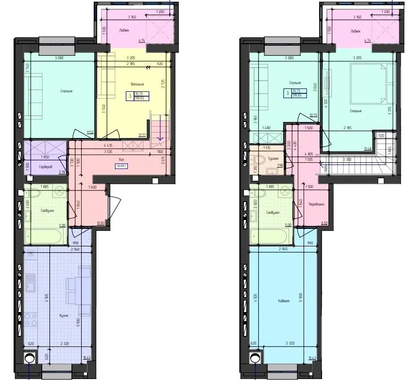 ЖК Атлант — 119.9 м²