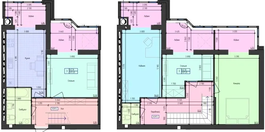ЖК Атлант — 127.3 м²