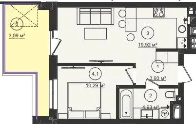 ЖК Стрийський Бульвар — 42.2 м²