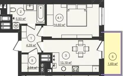 ЖК Стрийський Бульвар — 42.3 м²