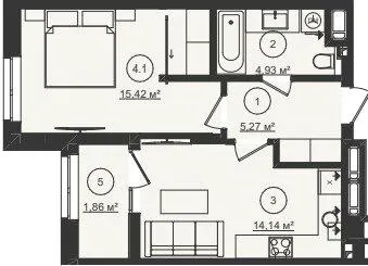 ЖК Стрийський Бульвар — 41.6 м²