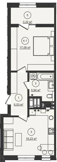 ЖК Стрийський Бульвар — 52 м²