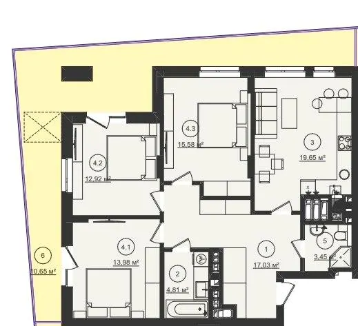 ЖК Стрийський Бульвар — 98.1 м²