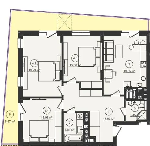 ЖК Стрийський Бульвар — 102.7 м²