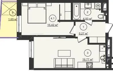 ЖК Стрийський Бульвар — 47 м²