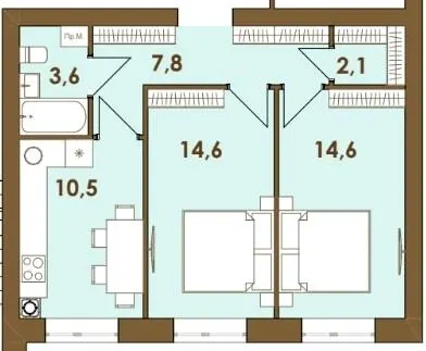 ЖК Smart Residence — 53.1 м²