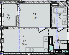 ЖК Nova City — 40.6 м²