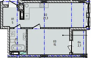 ЖК Nova City — 48.5 м²