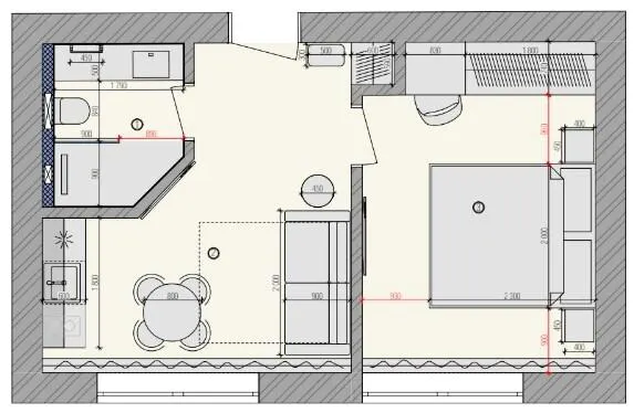 Апарт-готель Rich Stone — 33.4 м²