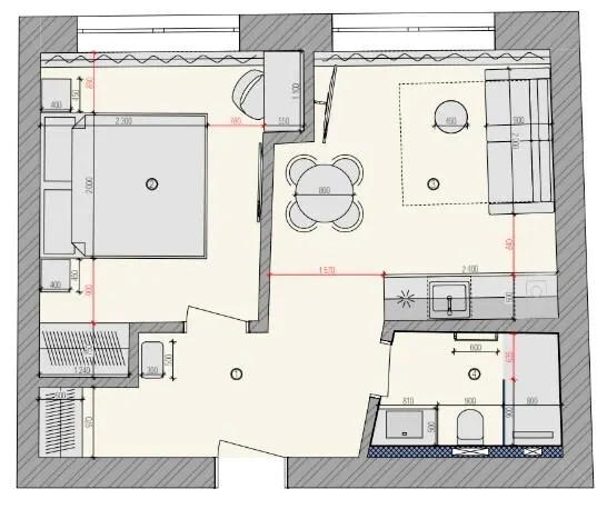 Апарт-готель Rich Stone — 37.6 м²