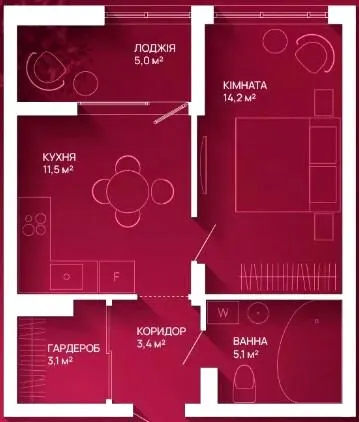 ЖК Family Plaza — 42 м²