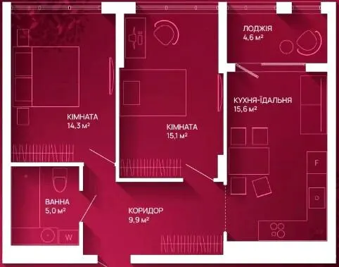 ЖК Family Plaza — 64 м²