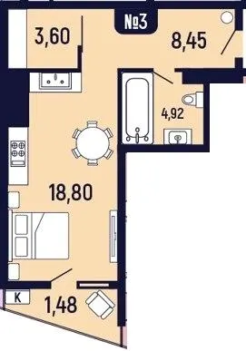 ЖК Towers Truskavets — 37.3 м²