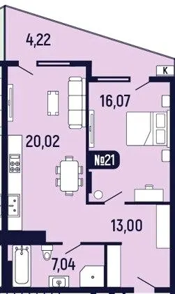 ЖК Towers Truskavets — 60.4 м²