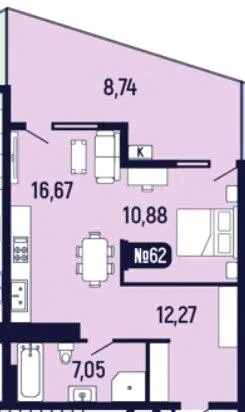 ЖК Towers Truskavets — 55.6 м²