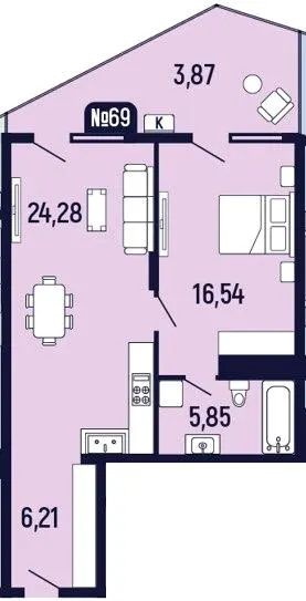 ЖК Towers Truskavets — 56.8 м²