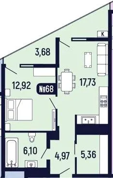 ЖК Towers Truskavets — 50.8 м²