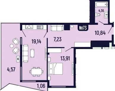 ЖК Towers Truskavets — 61.1 м²