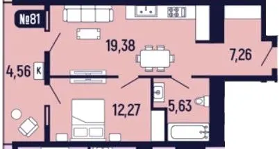 ЖК Towers Truskavets — 49.1 м²
